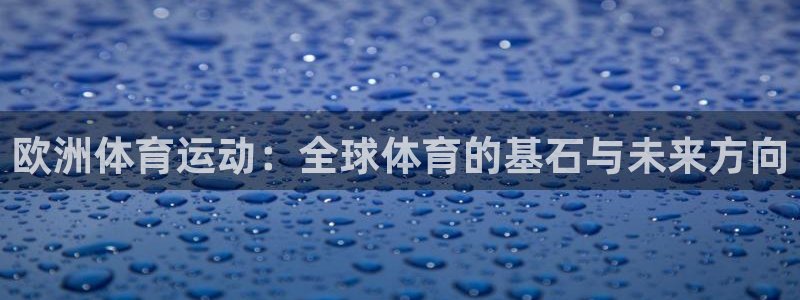 胜天国际体育凯捷代理注册：欧洲体育运动：全球体育的基石与未来方向
