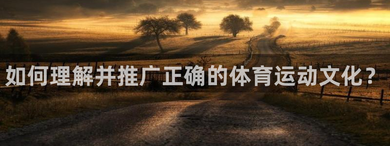 意昂注册：如何理解并推广正确的体育运动文化？